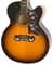 Epiphone J200 Studio Cutaway Acoustic Electric Guitar Sunburst Body Angled View